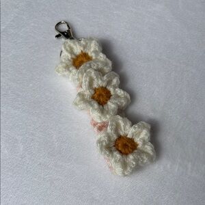 Floral Crochet Keychain